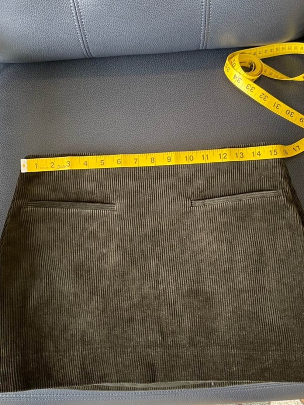 NWT Zara Olive Green Corduroy Mini Skirt • Medium - Picture 4 of 6